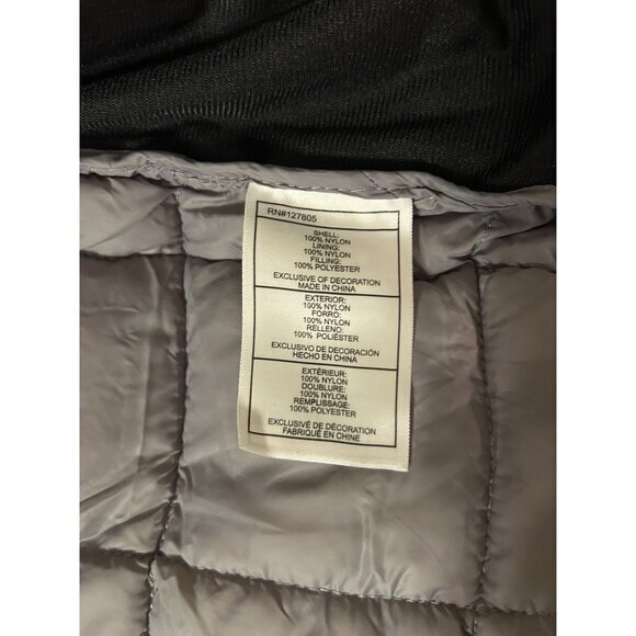 NWT Mens Reebok Gray/Silver Outdoor Hooded Puffer Zipper Jacket Size 2XL - Picture 4 of 4